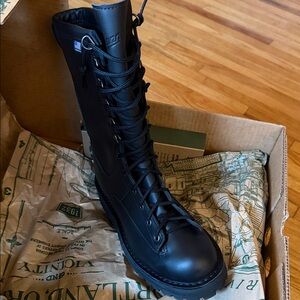 Black Men Tall Lace-Up Combat Boots -  Lace Closure style 29110 Fort Lewis